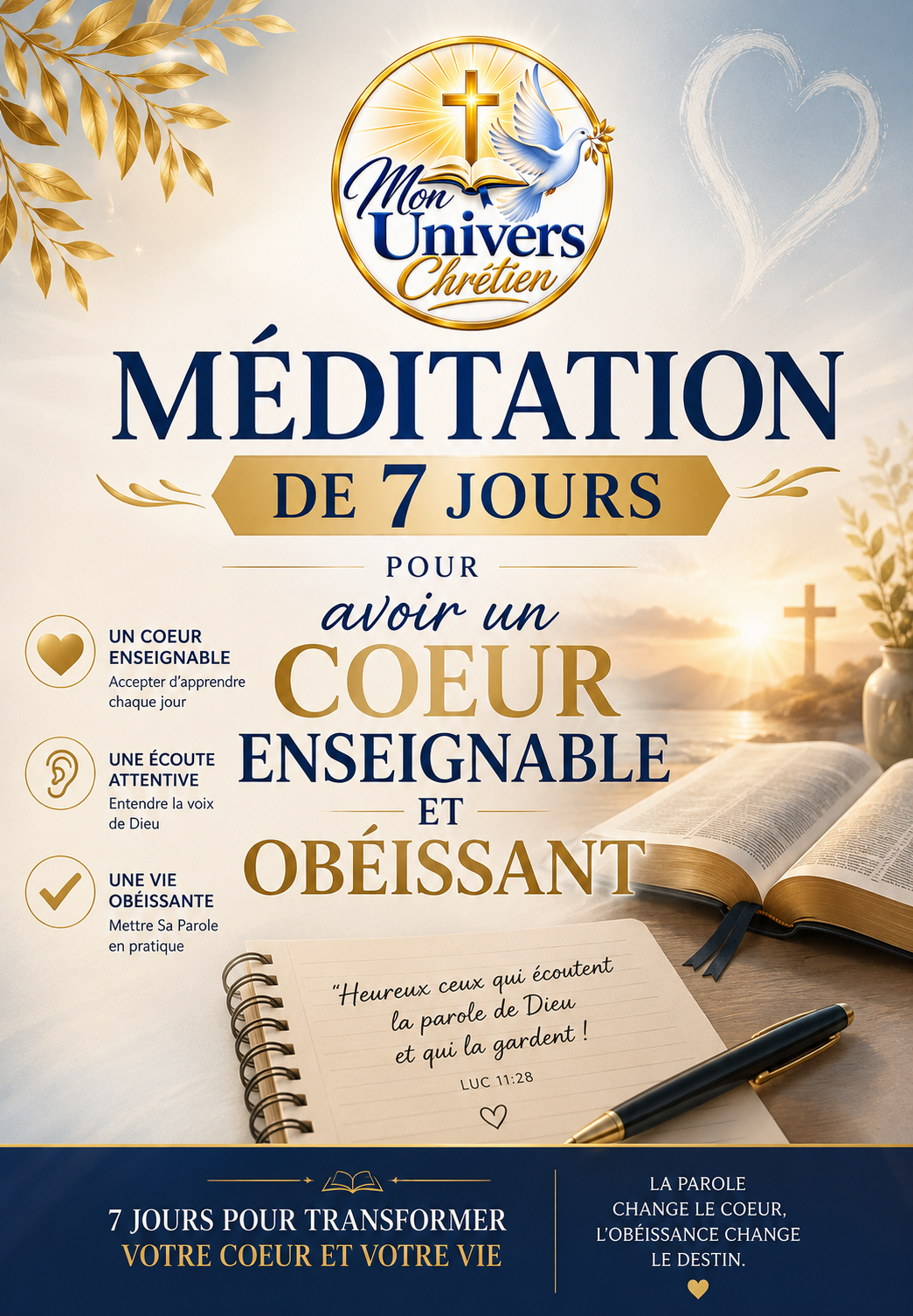 Méditation de 7 jours pour avoir un coeur enseignable et obéissant