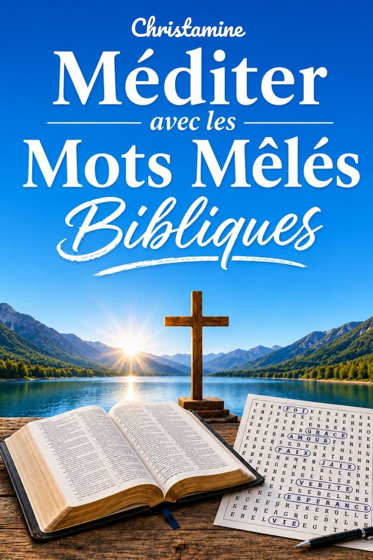 Méditer avec les Mots Mêlés Bibliques: 46 grilles inspirées de la Parole de Dieu pour jouer, apprendre et nourrir sa foi.
