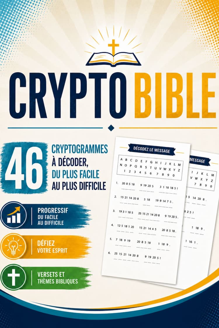 CRYPTOBIBLE: 46 cryptogrammes à décoder, du plus facile au plus difficile
